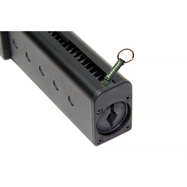 KJW Air Gun Magazine 4 KJ Works 30rds Airsoft Metal 6mm CO2 Magazine For KC-02 .22 GBB Black -Mobile Ring Included