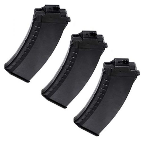 Generic Airsoft Gun Magazine 1 Airsoft Spare Parts Battleaxe 3pcs 70rd Mid-Cap Magazine for Tokyo Marui Next Gen Gen2 AK EBB Black