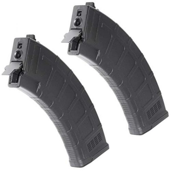 Airsoft Gang Airsoft Gun Magazine 1 Airsoft Parts CYMA 2pcs 600rd Polymer Waffle Hi-Cap Magazine for CYMA APS D-Boys ICS JG G&P Tokyo Marui AK Series AEG Black