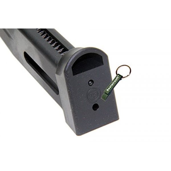 KJW Airsoft Gun Magazine 4 KJ Works 26rds Airsoft Metal 6mm CO2 Magazine For CZ75 SP01 Shadow GBB Black -Mobile Ring Included