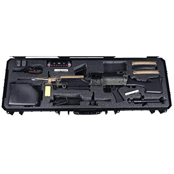 Case Club Rifle Case 4 Case Club Pre-Cut FN M249S Waterproof Rifle Case with Accessory Box & Silica Gels to Help Prevent Gun Rust