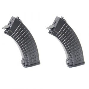 Airsoft Shopping Mall Airsoft Gun Magazine 1 Airsoft Shooting Gear 2pcs 500rd Waffle Mag Hi-Cap Magazine For AK-Series AEG Black