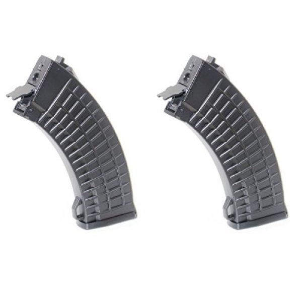 Airsoft Shopping Mall Airsoft Gun Magazine 1 Airsoft Shooting Gear 2pcs 500rd Waffle Mag Hi-Cap Magazine For AK-Series AEG Black