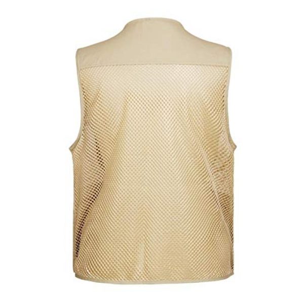 DAFREW Airsoft Tactical Vest 2 DAFREW Men's Vest Outdoor Leisure Fishing Vest Multi-Pocket Vest Breathable mesh Vest (Color : Beige, Size : XL)