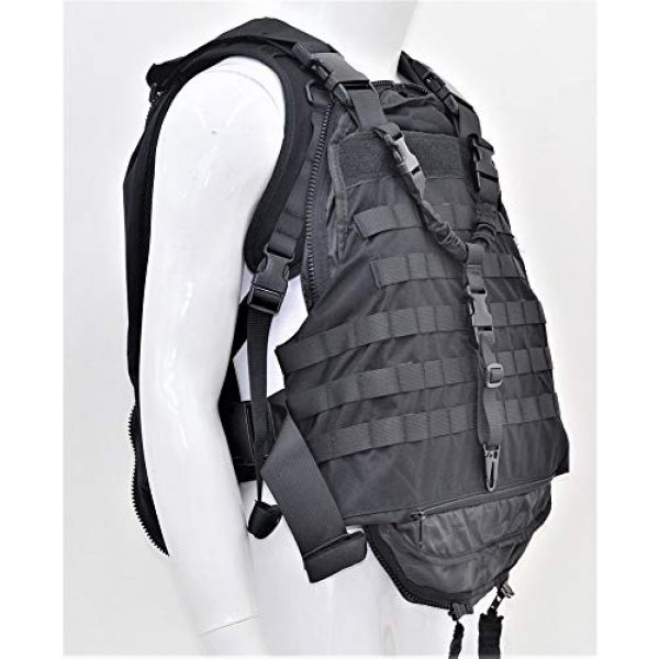 SOETAC Tactical Backpack 6 Cordura Molle System Bag Carrier Combat Army Gear Quick Release Military Invisible Tactical Vest Backpack (Black)