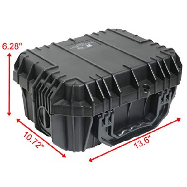 Case Club Pistol Case 4 Case Club 2 Pistol 8 Magazine Pre-Cut Waterproof Case with Silica Gel to Help Prevent Gun Rust