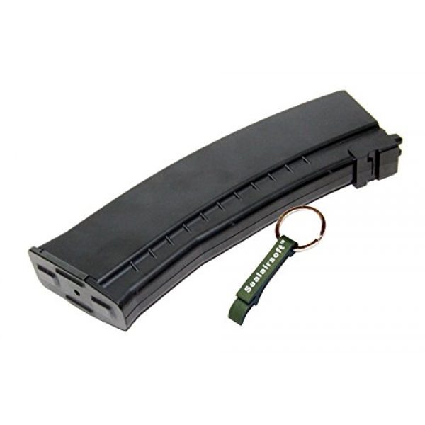 WE Airsoft Gun Magazine 1 WE 30rds Airsoft Gas Magazine For WE AK74 74UN Series GBB Black -Mobile Ring Included