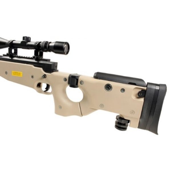 Well Airsoft Rifle 4 Well l96 spring sniper airsoft rifle w/ bi-pod and scope (tan)(Airsoft Gun)