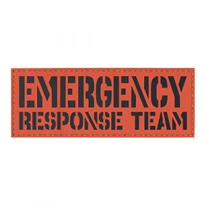 Tactical Freaky Airsoft Morale Patch 1 Tactical Freaky IR 3x8 Emergency Response Team Orange Fluo Hi Viz Plate Carrier High Visibility Fastener Patch