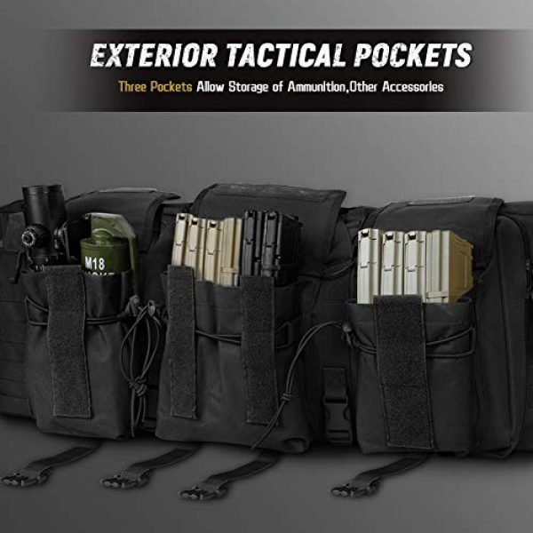 LUXHMOX Rifle Case 4 LUXHMOX Classic Tactical Double Carbine Long Soft Rifle Bag,Rifle Gun Case for Hunting Shooting Range Storage and Transport - 36"