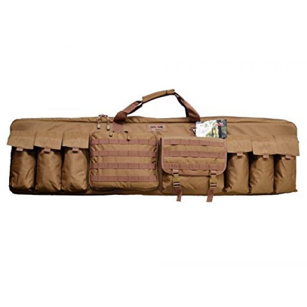 Explorer Cases Rifle Case 5 Explorer 3 Rifles Case Padded Long Tactical Carrying Military Backpack Bag with YKK Zippers with Storage MOLLE Pouches