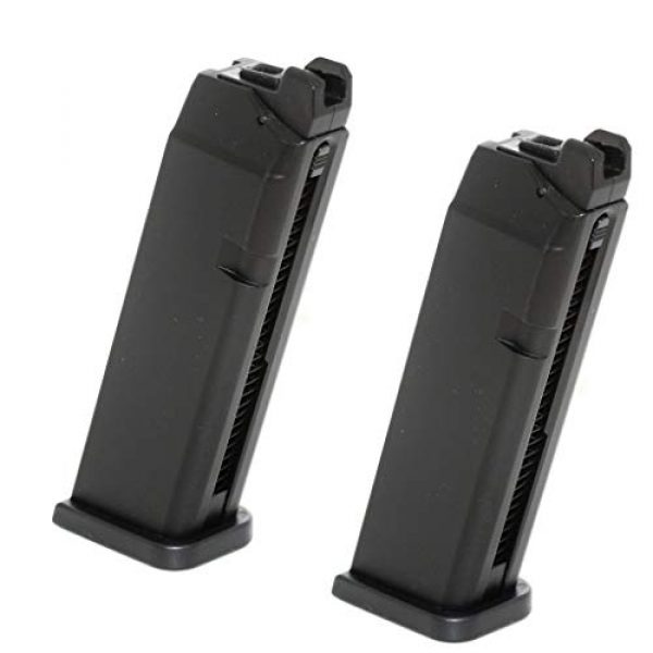 Generica Airsoft Gun Magazine 1 Generica Airsoft Spare Parts APS 2pcs 23rd Top Gas Turbo Magazine for Marui/APS Dragonfly D-MOD GBB Pistol