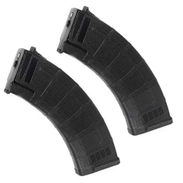 Generic Airsoft Gun Magazine 1 Airsoft Spare Parts CYMA 2pcs 200rd Polymer Mid-Cap Magazine for CYMA APS D-Boys ICS JG G&P Tokyo Marui AK Series AEG Black