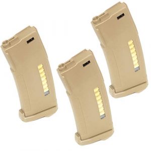 Airsoft Gang Airsoft Gun Magazine 1 Airsoft Parts 3pcs Pack PTS EPM 150rd Enhanced Polymer Magazine for M4 M16 Series AEG Dark Earth