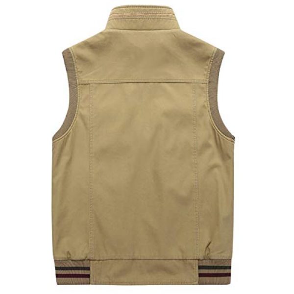 DAFREW Airsoft Tactical Vest 2 DAFREW Men's Reversible Cotton Casual Gilet Vest Outdoor Multi Pockets Full Zip Vests (Color : Black, Size : L)