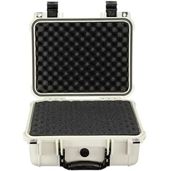 Eylar Pistol Case 2 Eylar Tactical Hard Gun Case Water & Shock Proof with Foam TSA Approved 13.37 Inch 11.62 Inch 6 Inch Storm White