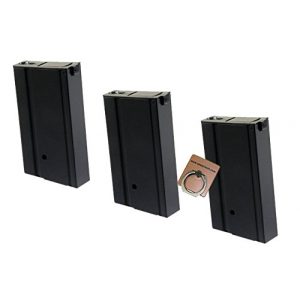 CYMA Airsoft Gun Magazine 1 CYMA 400rds Metal Hi-Cap Magazine for Airsoft AEG M14EBR Series X 3pcs -Mobile Ring Included