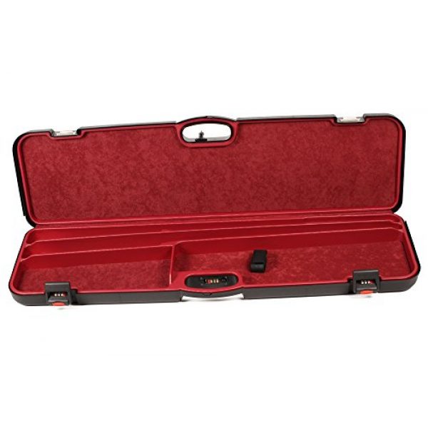 Negrini Cases Rifle Case 3 Negrini Cases 1603/IS-2C/4782 Shotgun Case for O/U PP/1 Gun/2 Barrels up to 36-Inch, Black/Red