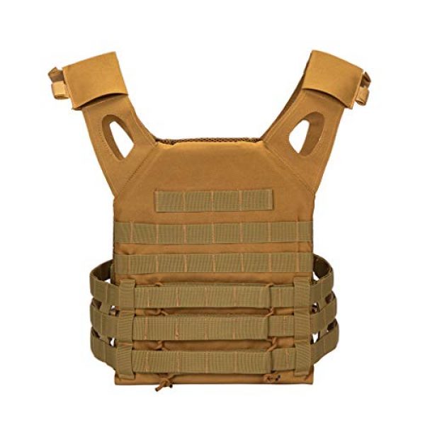 Jipemtra Airsoft Tactical Vest 3 Jipemtra Tactical Airsoft Vest for Kids Outdoor Molle Breathable JPC Vest Game Protective Vest Adjustable Modular Chest Set Vest CS Field Vest Training Vest (Black #1)