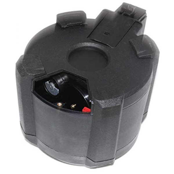 Airsoft Gang Airsoft Gun Magazine 5 Airsoft Parts Battleaxe 1400rd Sound Control Electric Drum Magazine for JG(Jing Gong), Classic Army, ICS, APS, D-Boys, CYMA, Tokyo Marui AK Series AEG Black