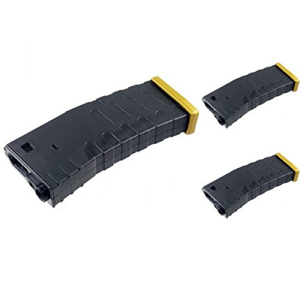 Airsoft Shopping Mall Airsoft Gun Magazine 1 Airsoft Shooting Gear APS 3pcs Hi-Cap U Mag Magazine for FMR/ASR/UAR/M-Series AEG Black/Yellow