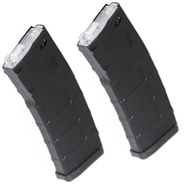 Airsoft Gang Airsoft Gun Magazine 1 Airsoft Parts CYMA 2pcs 160rd Polymer Waffle Mag Mid-Cap Magazine for CYMA, E&C, APS, D-Boys, ICS, Classic Army, G&P, Tokyo Marui M4 M16 Series AEG Black