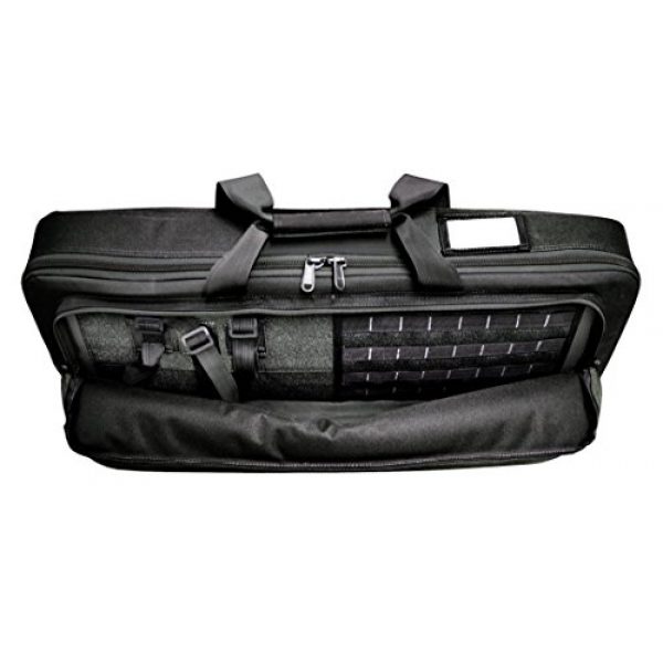 Explorer Cases Rifle Case 4 EXPLORER Mojo Ranger Rifles Weapon Gun Case Padded Long Tactical Carrying Military Backpack Bag with YKK Zippers with Storage Molle Pouches, Integrated 4 Pistol Cases,Brown Tan Color MJ01,30 inch Mojo