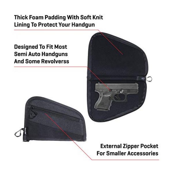 Allen Company Pistol Case 3 Allen Company 9 inch Auto-Fit 2.0 Handgun Case, Black