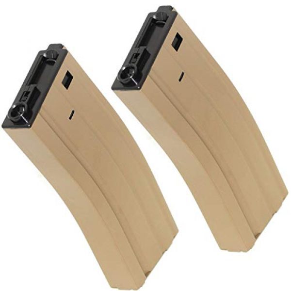 Generica Airsoft Gun Magazine 1 Airsoft Spare Parts CYMA 2pcs 350rd Hi-Cap Mag Magazine for M4 M16 Series AEG Dark Earth Tan