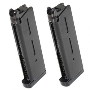 Airsoft Gang Airsoft Gun Magazine 1 Airsoft Parts Army 2pcs 27rd Mag Magazine for R26 1911 GBB Pistol Black