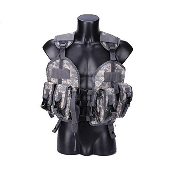 Shefure Airsoft Tactical Vest 5 Shefure The Seal Men Tactical Hunting Armor Vest Combat CS Wargame Military Camouflage Waterproof Water Bag Pouches Tactical Gear