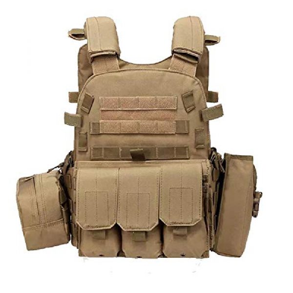 BGJ Airsoft Tactical Vest 6 Outdoor Airsoft Gear 6094 Tactical Molle Vest Paintball CS Games Protection Body Armor Military Shooting Combat Training Vest
