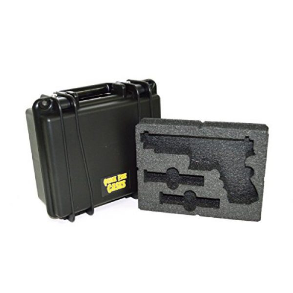 Quick Fire Cases Pistol Case 2 Quick Fire Cases QF300G4L Pistol Case, Black, Small