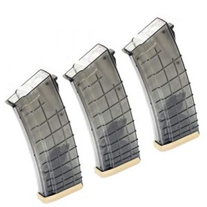 Generica Airsoft Gun Magazine 1 Airsoft Spare Parts 3pcs 450rd Bulgarian Waffle Hi-Cap Magazine for AK-Series Black/Tan