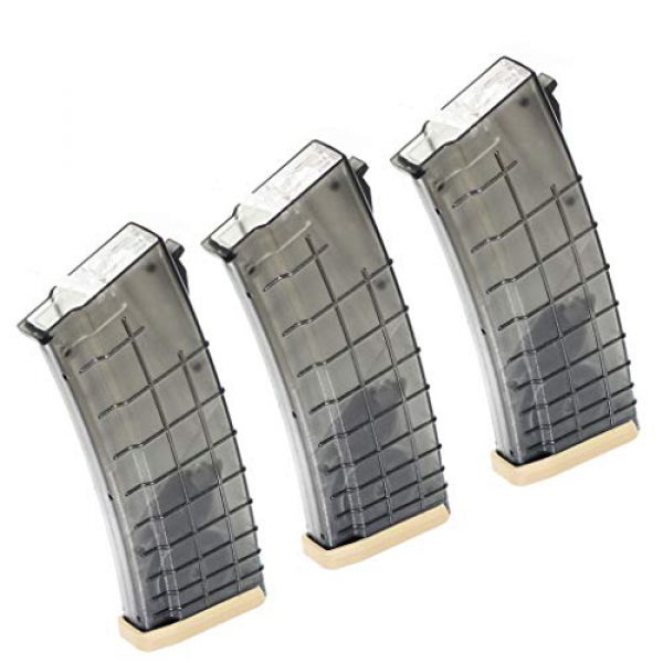 Generica Airsoft Gun Magazine 1 Airsoft Spare Parts 3pcs 450rd Bulgarian Waffle Hi-Cap Magazine for AK-Series Black/Tan