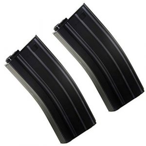 Generica Airsoft Gun Magazine 1 Airsoft Spare Parts 2pcs Pack E&C 30rd Mid-Cap Magazine for M4 Series AEG Black