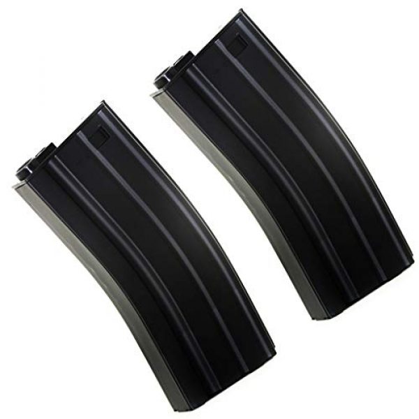 Generica Airsoft Gun Magazine 1 Airsoft Spare Parts 2pcs Pack E&C 30rd Mid-Cap Magazine for M4 Series AEG Black