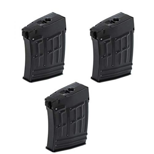 Generica Airsoft Gun Magazine 1 Generica Airsoft Spare Parts CYMA 3pcs 80rd Metal Mag Mid-Cap Magazine for RS CYMA SVD Sniper