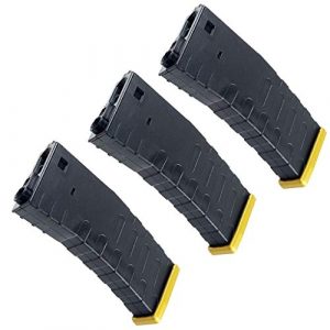 Generica Airsoft Gun Magazine 1 Generica Airsoft Spare Parts APS 3pcs Hi-Cap U Mag Magazine for FMR/ASR/UAR/M4 Series AEG Black/Yellow