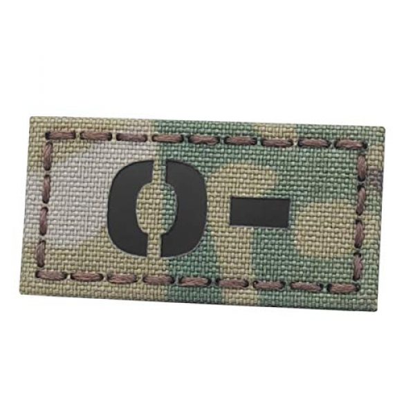 Tactical Freaky Airsoft Morale Patch 1 IR Multicam ONEG O- Blood Type 1x2 First Aid Kit IFAK OCP Tactical Morale Fastener Patch