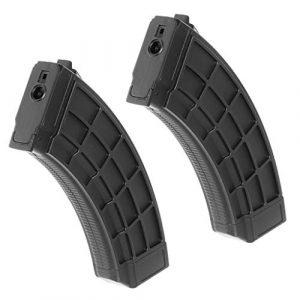 Generic Airsoft Gun Magazine 1 Airsoft Spare Parts CYMA 2pcs 200rd Polymer Mid-Cap Magazine for CYMA APS D-Boys ICS JG G&P Tokyo Marui AKM/AK Series AEG Black