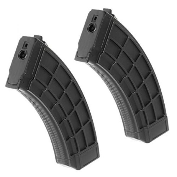 Generic Airsoft Gun Magazine 1 Airsoft Spare Parts CYMA 2pcs 200rd Polymer Mid-Cap Magazine for CYMA APS D-Boys ICS JG G&P Tokyo Marui AKM/AK Series AEG Black