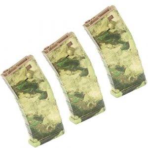 Generica Airsoft Gun Magazine 1 Generica Airsoft Spare Parts APS 3pcs Hi-Cap U Mag Magazine for FMR/ASR/UAR/M4 Series AEG A-TACS FG Camo