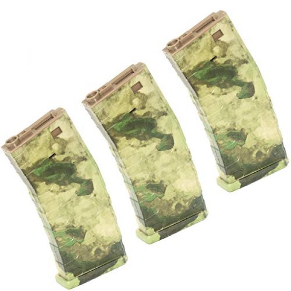 Generica Airsoft Gun Magazine 1 Generica Airsoft Spare Parts APS 3pcs Hi-Cap U Mag Magazine for FMR/ASR/UAR/M4 Series AEG A-TACS FG Camo
