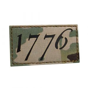 Tactical Freaky Airsoft Morale Patch 1 IR 1776 Multicam US Declaration of Independence 2x3.5 American Revolution Patriot Tactical Touch Fastener Patch