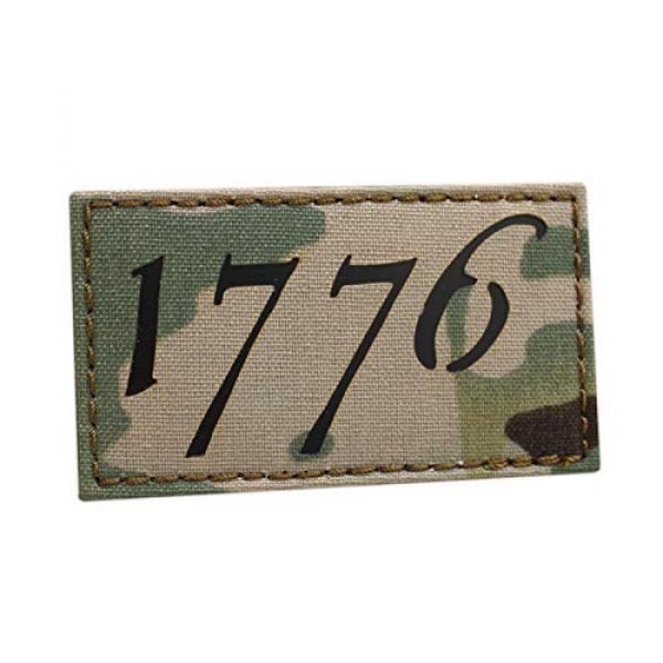 Tactical Freaky Airsoft Morale Patch 1 IR 1776 Multicam US Declaration of Independence 2x3.5 American Revolution Patriot Tactical Touch Fastener Patch