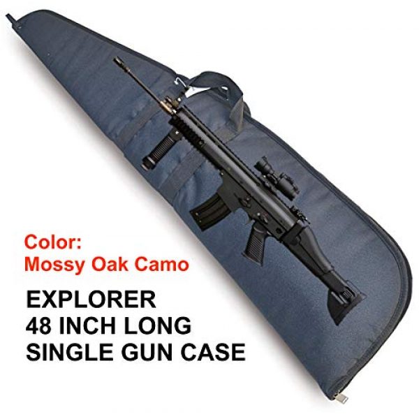 Explorer Cases Rifle Case 4 Explorer 48 inch Ranger Rifles Weapon Gun Case Padded Long Tactical Carrying Military Backpack Bag with Zipper to Close with Score with Shoulder Straps for Hunting Ourdoor use AR15 case (tc48-3)