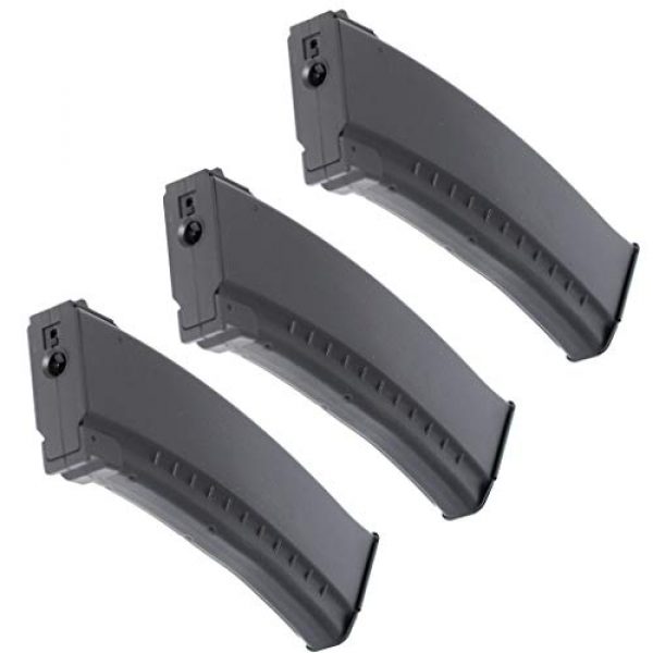 Generica Airsoft Gun Magazine 1 Airsoft Spare Parts 3pcs Pack CYMA ABS 150rd Mid-Cap Magazine for AK-Series AEG Black