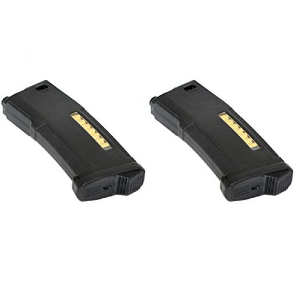 Airsoft Shopping Mall Airsoft Gun Magazine 1 Airsoft Shooting Gear 2pcs Pack PTS EPM 150rd Enhanced Polymer Magazine AEG Black