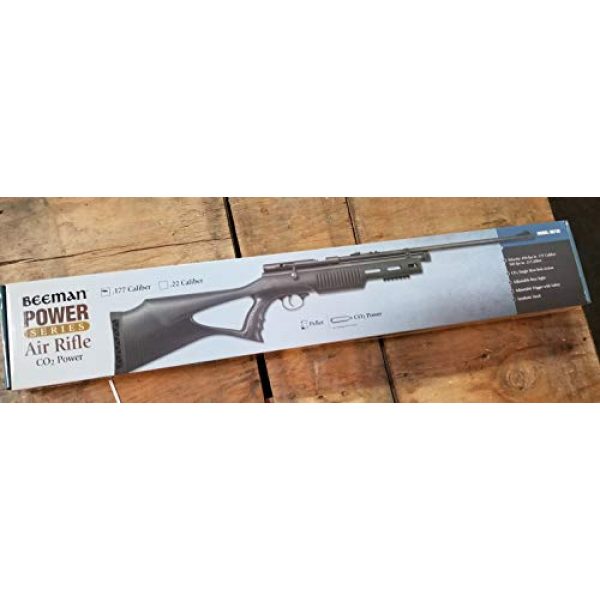 Beeman Air Rifle 3 Beeman, CO2 Air Rifle.177 Caliber, Rifled Barrel, 1 Shot, Synthetic Stock, Black